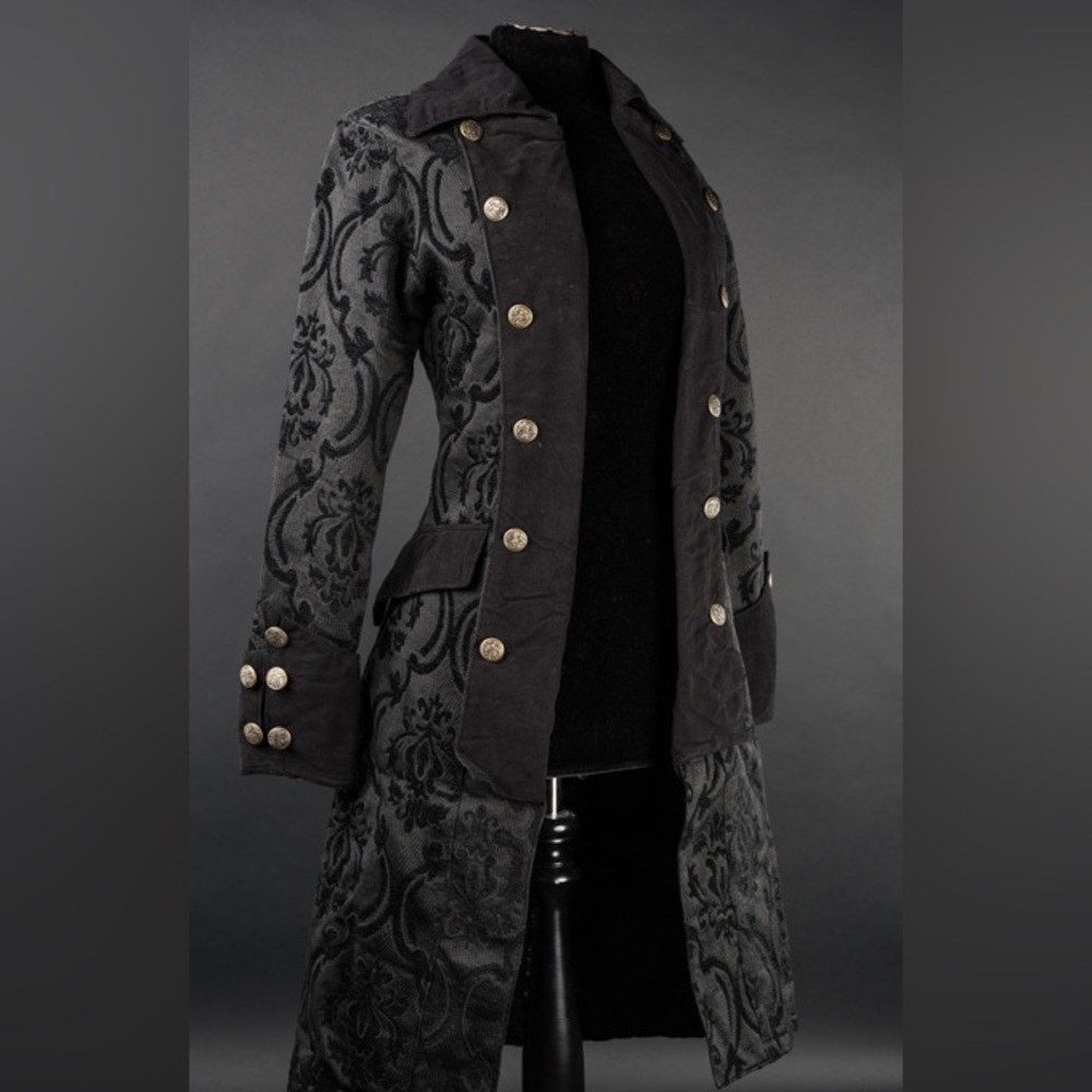 Dracula clothing - black pirate princess coat, M, brand new
